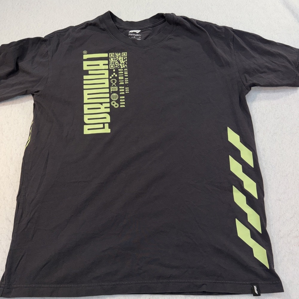 Formula 1 Gray Mens Size Large Shirt - Size L Push The Limits Large Graphic Logo